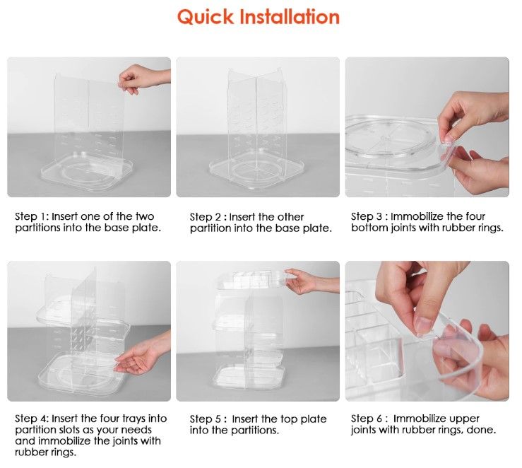 CARLA HOME 360 Rotating Large Capacity Makeup Organizer for Bedroom and Bathroom (White)-1992735294788603913