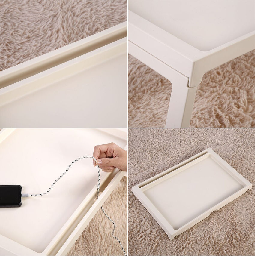 CARLA HOME Multifunction Laptop Bed Desk with foldable legs for Home Office (White)-1978962240203788295