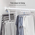 4 Pack Stainless Steel Adjustable 5 in 1 Pants Hangers Non-Slip Space Saving for Home Storage-1978962243320156164