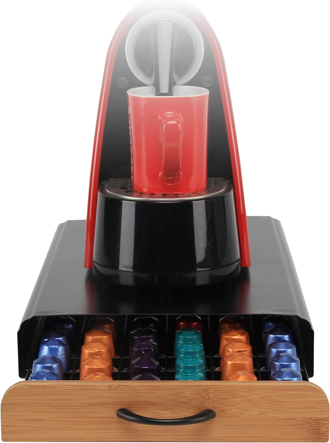 CARLA HOME Coffee Pods Holder Storage Drawer Compatible with 60 Nespresso Pods for Kitchen Storage & Organisation, Nespresso Pod Holder Coffee Machine for Home Storage (Natural)-1992735291076644865