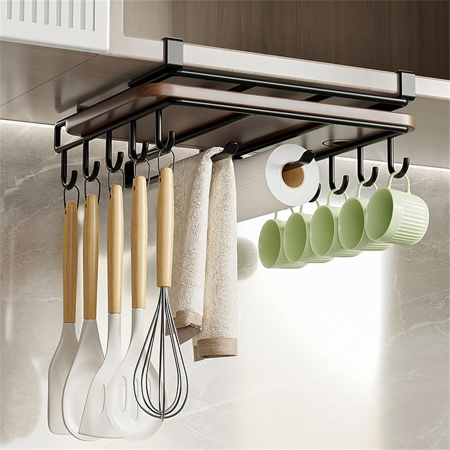 CARLA HOME Multifunctional Under Cabinet Cutting Board Metal Holder Organiser-1992735288446816256