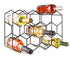 CARLA HOME 14 Bottle Freestanding Modern Metal Countertop Wine Rack Countertop-1992735284252512256