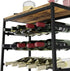 CARLA HOME 6-Tier Freestanding Wine Rack for 30 Bottles with Wood Countertop and Sturdy Metal Frame-1992735287175942148