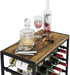 CARLA HOME 6-Tier Freestanding Wine Rack for 30 Bottles with Wood Countertop and Sturdy Metal Frame-1992735287175942149
