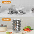 CARLA HOME Rotating Spice Rack Organizer with 20 Glass Jars for Kitchen Countertop-1992735296076255235