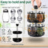 CARLA HOME Rotating Spice Rack Organizer with 16 Glass Jars for Kitchen Seasoning and Herb Storage-1992735291793870851