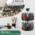 CARLA HOME Rotating Spice Rack Organizer with 16 Glass Jars for Kitchen Seasoning and Herb Storage-1992735291793870852