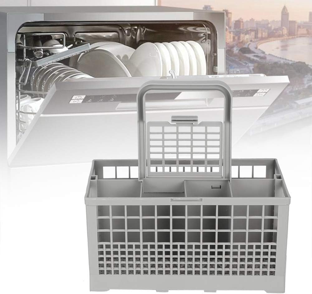 CARLA HOME 8 Slot Universal Dishwasher Cutlery Basket with Handle and Lid which Fits Most Brands (240mm X 135mm X 122mm)-1978962256494465031