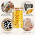 CARLA HOME 6 Pack Glass Storage Jars with Bamboo Lids for Kitchen Pantry, Pasta, Snacks, Cookies, Candy & More-1992735290023874562