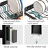 CARLA HOME Adjustable Over the Sink Dish Drying Rack with Utensil Holder, Hooks & Cutting Board Rack for Kitchen Counter Storage-1992735294436282371