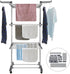 CARLA HOME Folding Clothes Drying Rack with Wheels and Adjustable Side Wings for Laundry Rack and Clothes Storage (Upgraded Model)-1992735299213594631