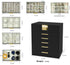 CARLA HOME  6-Layer Large Jewelry Organizer Box for Women with Mirror, Drawers, Hooks & Dividers for Rings, Necklaces, Bracelets, Ideal Gift for Women (Black)-1992735298160824322
