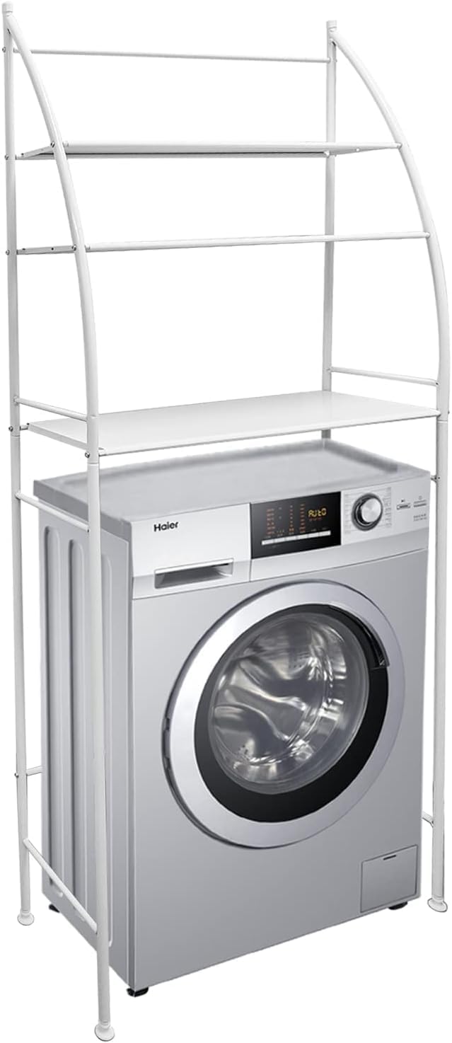 CARLA HOME 3-Tier Over Washing Machine Storage Rack for Laundry Room Space Saving, Towels, Detergent & Bathroom Essentials-1992735298685112328