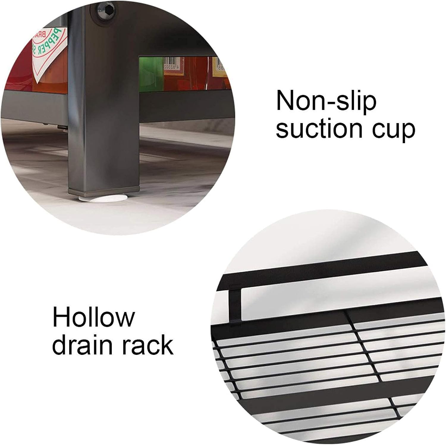 CARLA HOME 2-Tier Kitchen Spice Rack Organizer Storage Shelf for Condiments, Oil Bottles, Utensils, Cutting Board & More-1992735302300602371