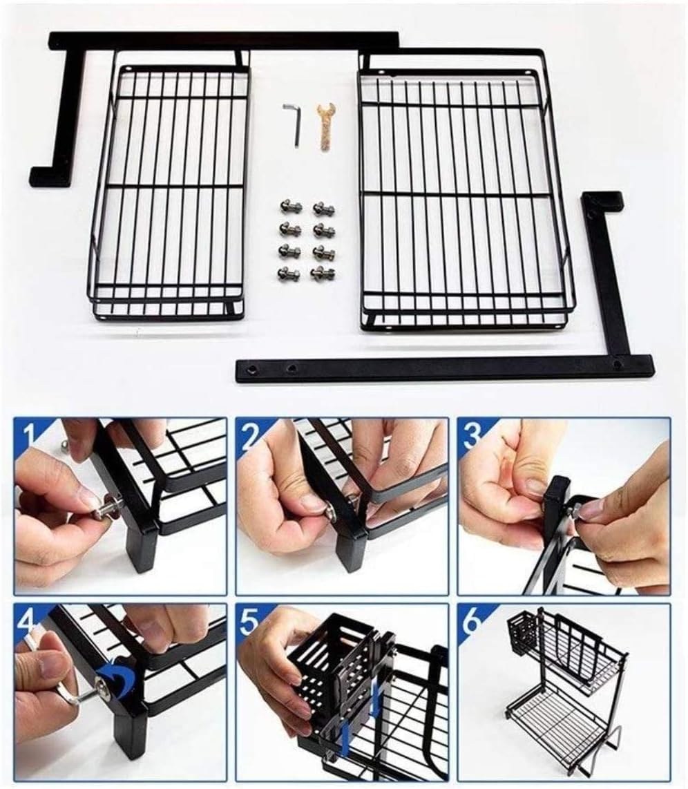 CARLA HOME 2-Tier Kitchen Spice Rack Organizer Storage Shelf for Condiments, Oil Bottles, Utensils, Cutting Board & More-1992735302300602375