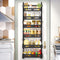 CARLA HOME 6 Tier Over the Door Organizer with Adjustable Metal Pantry Storage Rack and Hanging Baskets for Kitchen and Bathroom-1992735288631365632