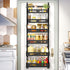 CARLA HOME 6 Tier Over the Door Organizer with Adjustable Metal Pantry Storage Rack and Hanging Baskets for Kitchen and Bathroom-1992735288631365632