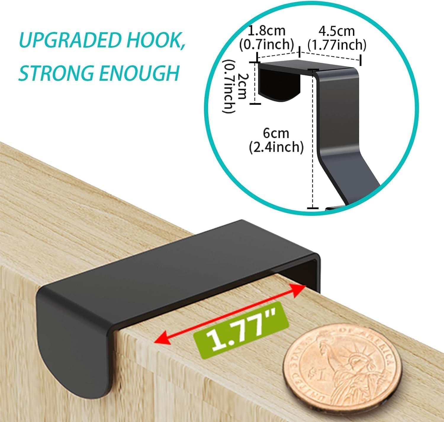 CARLA HOME 6 Tier Over the Door Organizer with Adjustable Metal Pantry Storage Rack and Hanging Baskets for Kitchen and Bathroom-1992735288631365637