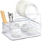CARLA HOME 2-Tier Dish Drying Rack for Kitchen Counter with Removable Drip Tray, Utensil Holder and Cutlery Organizer-1992735290913067008