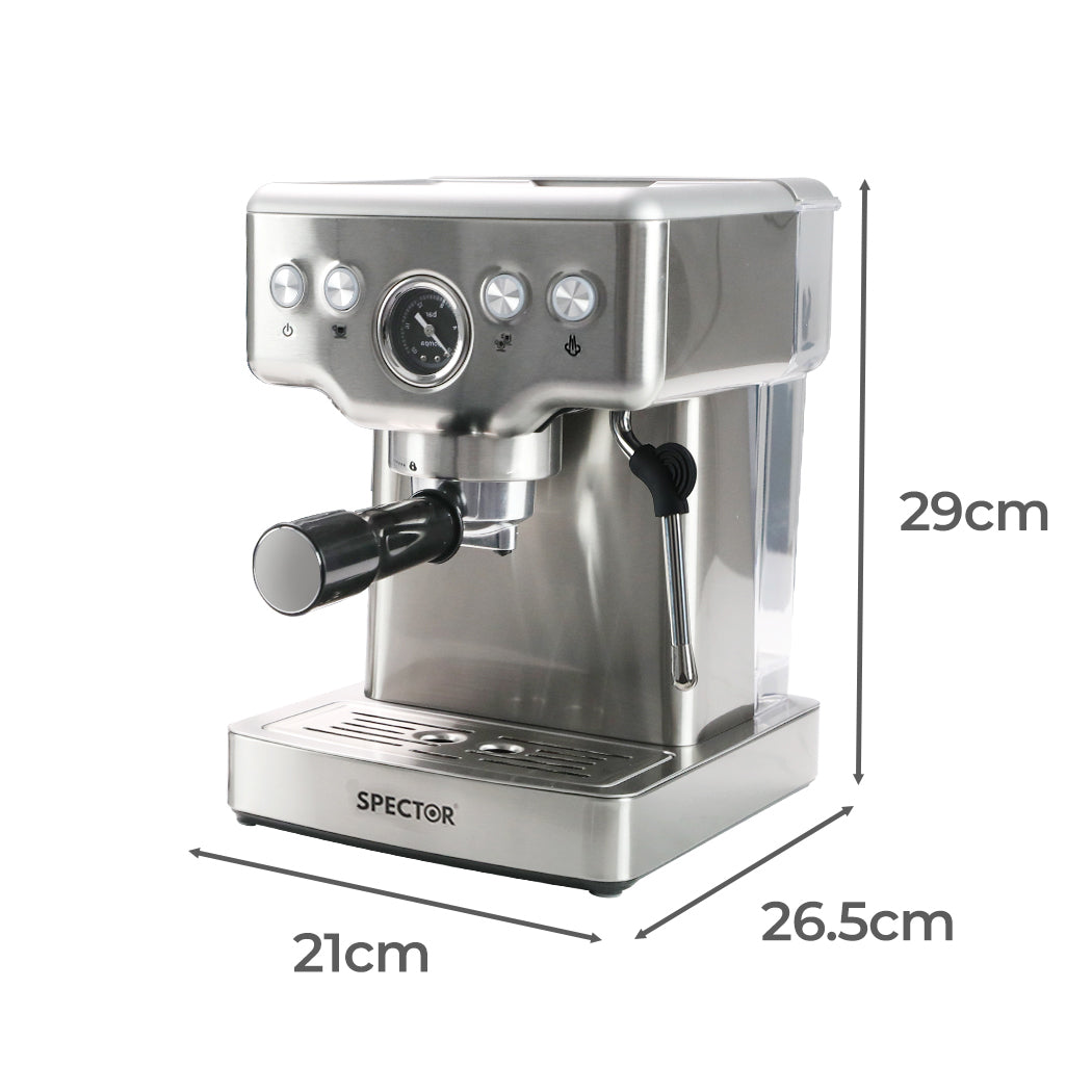 Spector 20 Bar Coffee Machine Espresso Maker with Milk Frother-1899652500944982018