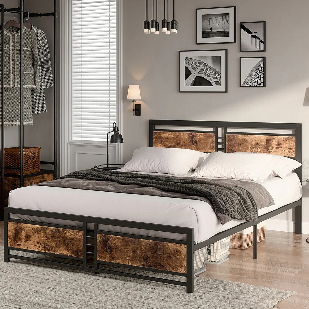 Levede Metal Bed Frame Queen Mattress-2006733223400443910
