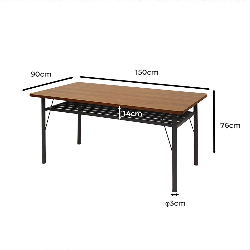 Levede Dining Table Storage Shelf 4-6 Seater 150cm-2018816926410739714