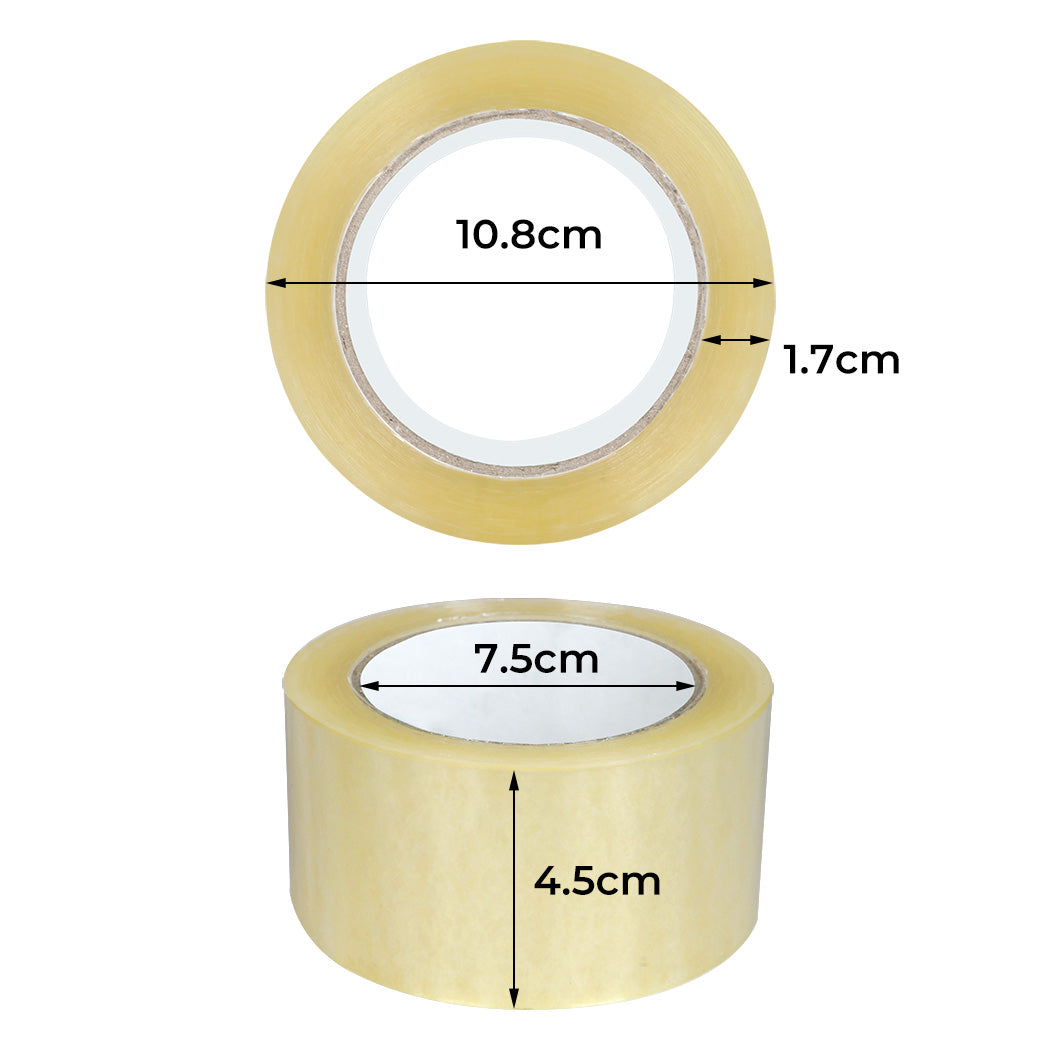 6 Rolls Packing Packaging Tape 45mmx75m