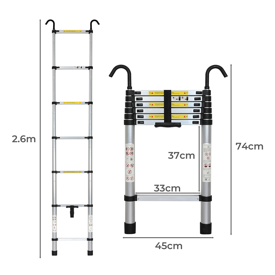 Traderight Telescopic Ladder 7 Step