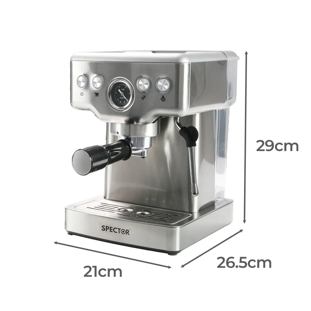 Spector 20 Bar Coffee Machine Espresso Maker with Milk Frother-2006733281269256194