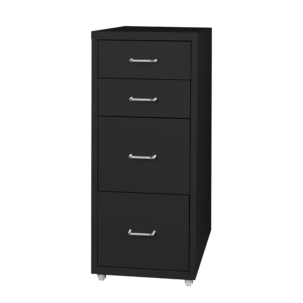 Levede 4 Drawer Office Drawers Cabinet Black-1864184249947656192