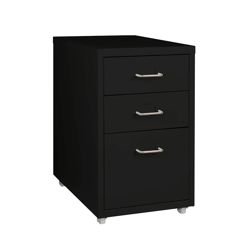 Levede 3 Drawer Office Drawers Cabinet Black-2018816765886337024