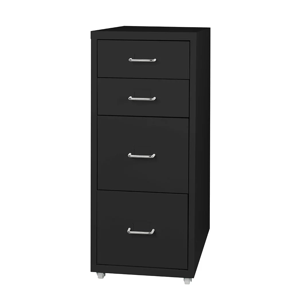 Levede 4 Drawer Office Drawers Cabinet Black-2018816806352982016