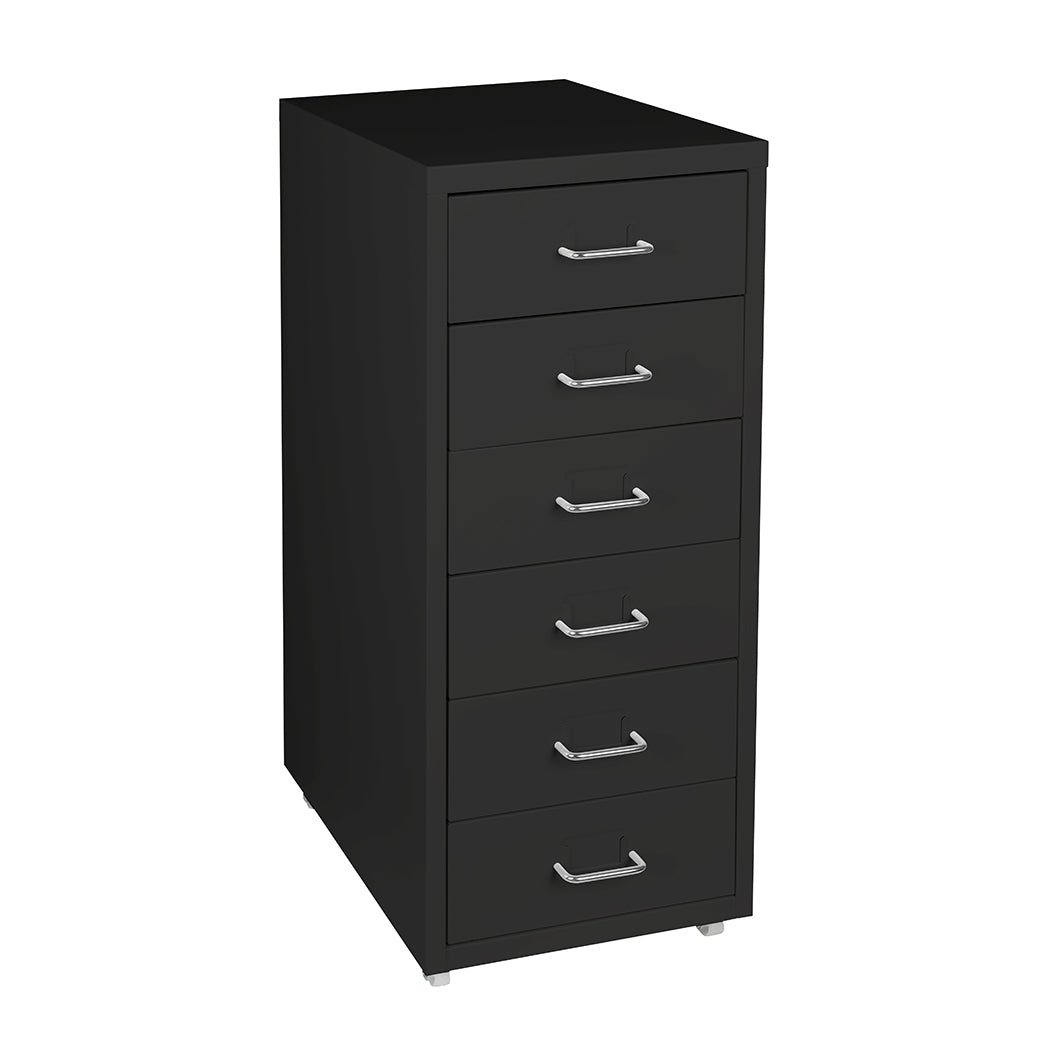 Levede 6 Drawer Office Cabinet Drawers Black-1864184250849431553