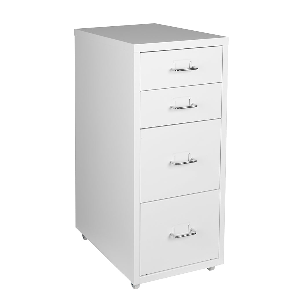 Levede 4 Drawer Office Drawers Cabinet White-1864184250388058113