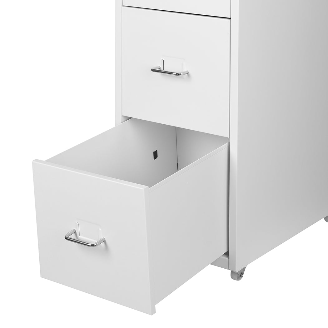 Levede 4 Drawer Office Drawers Cabinet White-1864184250388058117