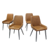 Dining Chairs x 8 Padded Seat PU Faux Leather-2018816926830170120