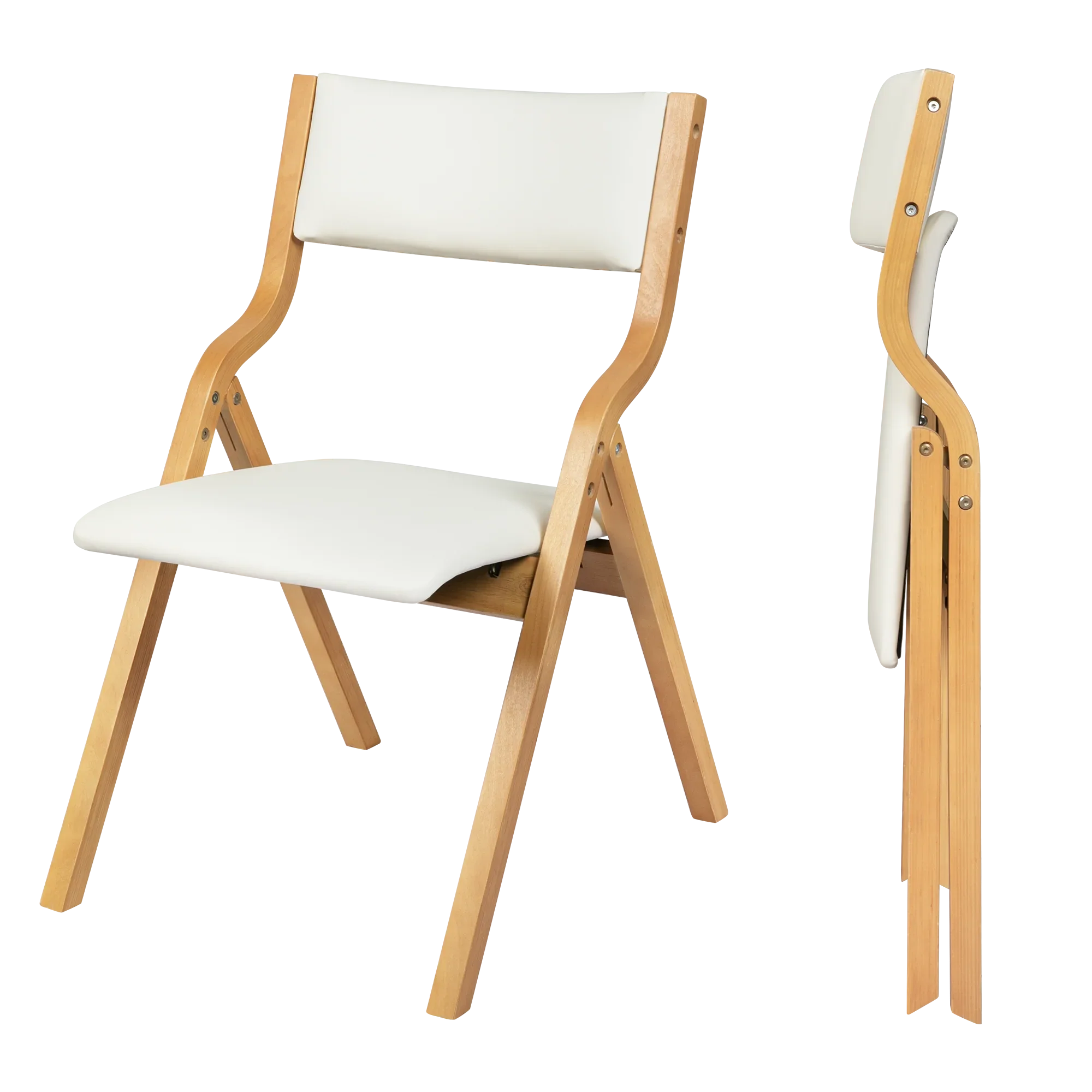 Levede 8x Dining Chairs Foldable PU Beige-2006732728141221896