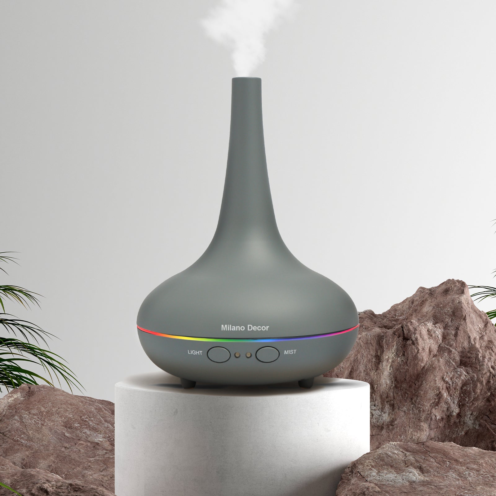 Milano Decor Ultrasonic Aroma Diffuser - Matt Grey colour:-1889884790044364800