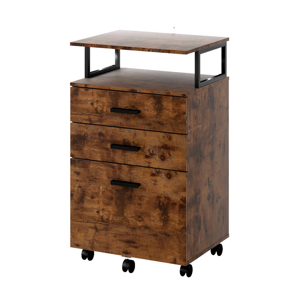 Levede Mobile File Cabinet 3 Drawers Home Office Desk-1973193600179245064