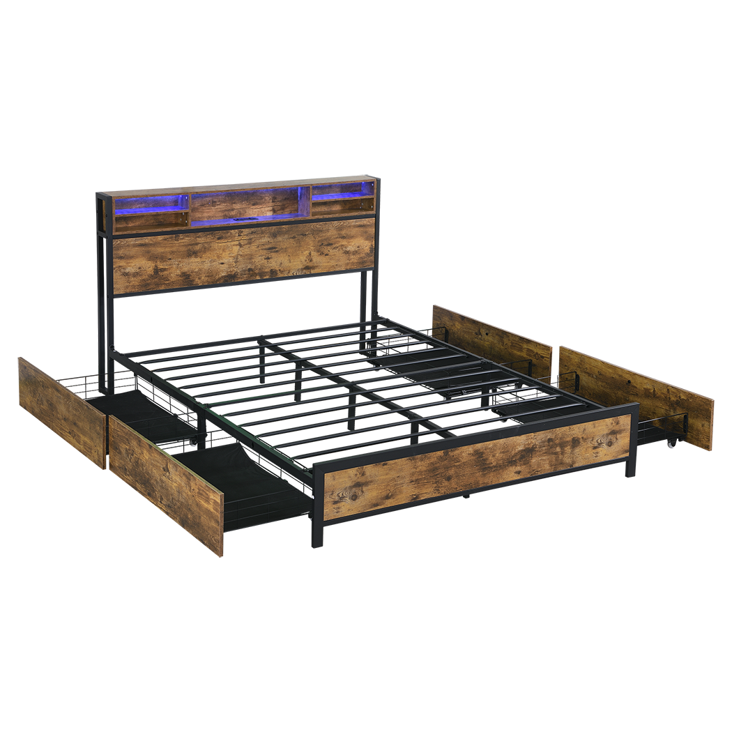 Levede bed frame queen-1894516757536837640