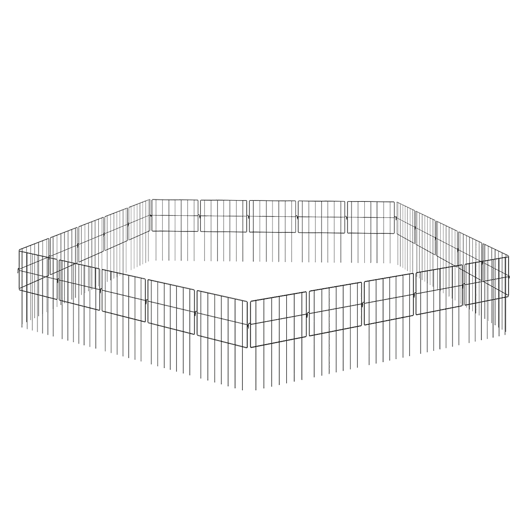 Mountview 25 Pcs Garden Fence Border Rustproof Metal-2050056905589657607