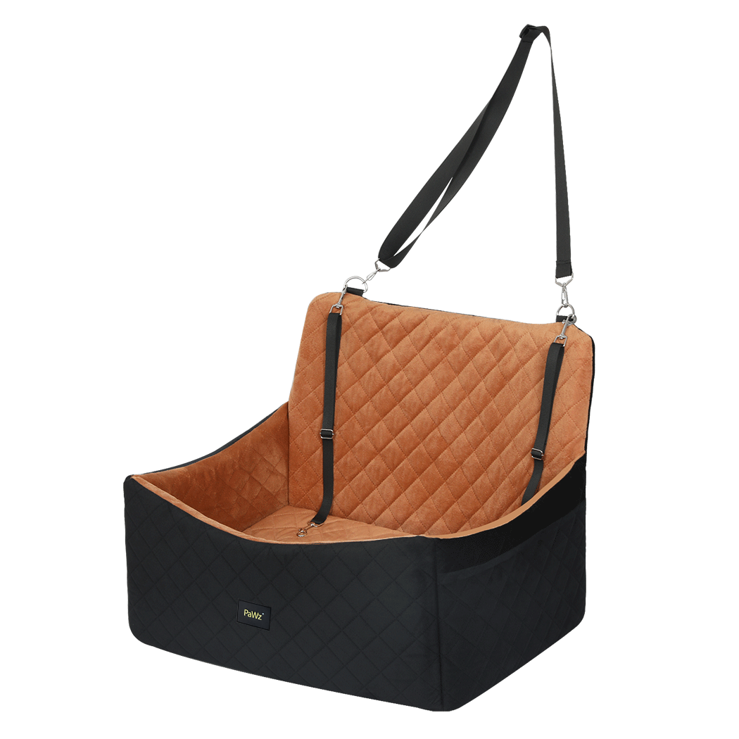 Pawz Dog Car Seat Booster with Safety Belt  Leashes  for Large Sized Dogs Brown-2100034987612049416