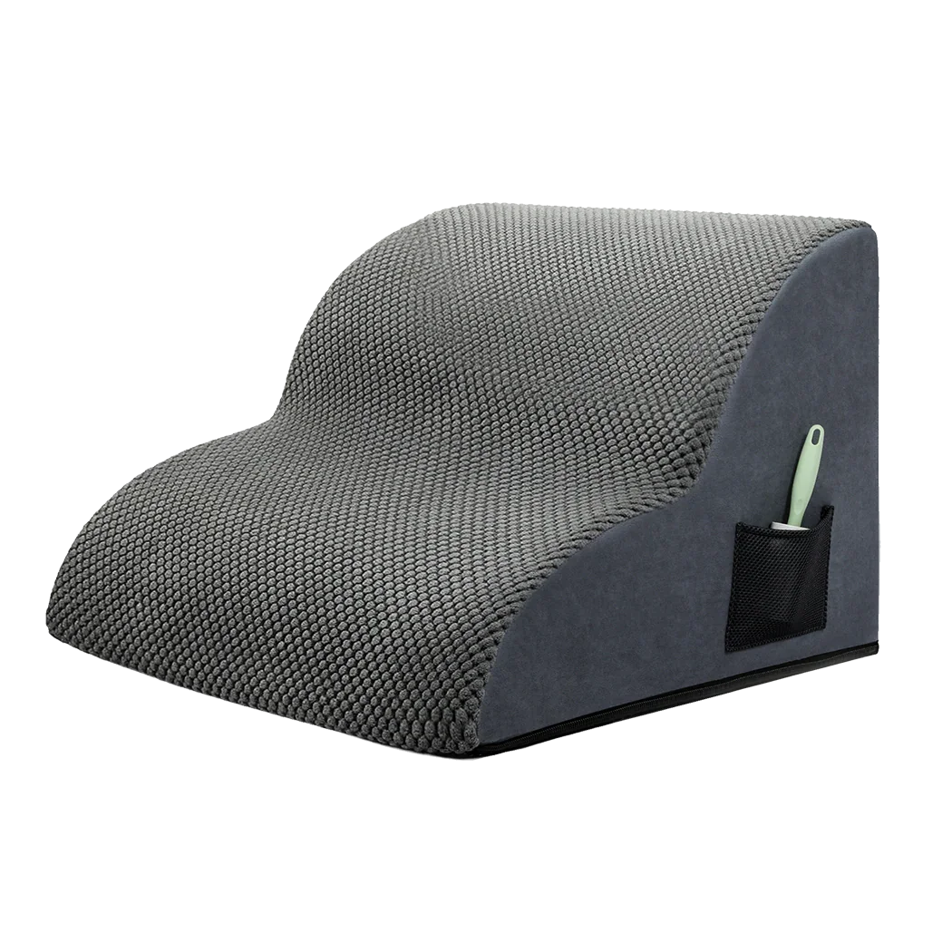 Pawz 2 Steps Pet Stairs Dog Ramp High Density Foam Grey-2018816703462510600