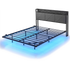Levede Floating Bed Frame Double LED USB Power Storage Headboard Metal Base-2050059005740584968