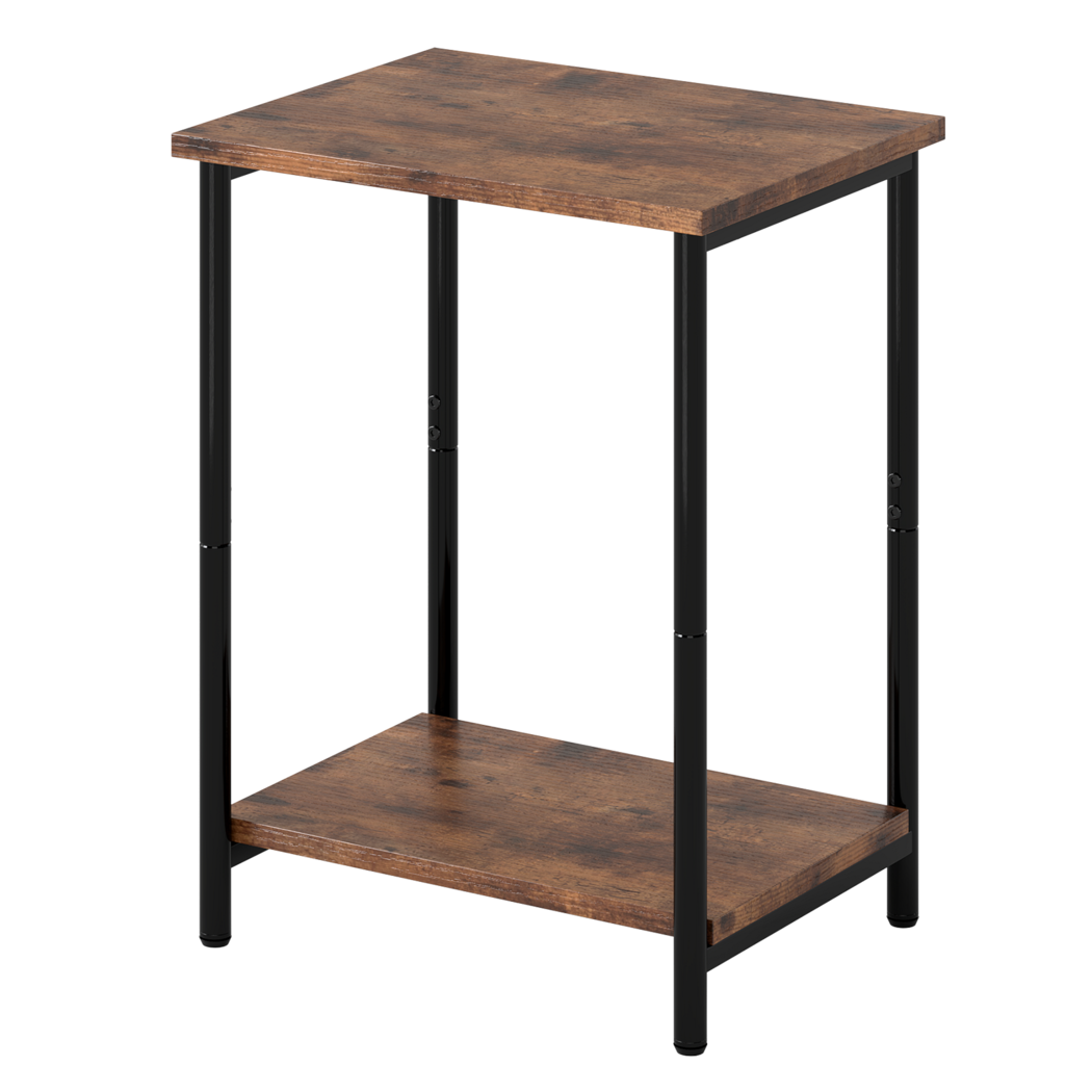 Levede Side Table 2-Tier Industrial Vintage End Table Storage Shelf Nightstand-2050059016343785480