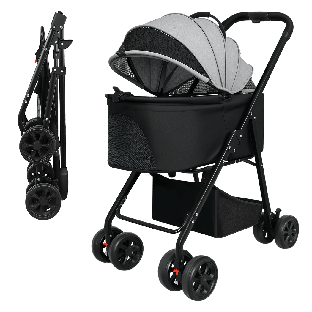 Pawz Pet Stroller 3 in1Dog Cat Pram Foldable Carrier-2065254637061148680