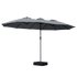 Centra 4M Double-sided Patio Umbrella Outdoor Umbrella Base Stand Grey-1910112247968043016