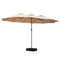 Centra 4M Double-sided Patio Umbrella Outdoor Umbrella Base Stand Khaki-2006732876741218312