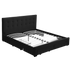 Levede Queen Bed Frame Fabric Tufted Dark Grey-2006733223215894536