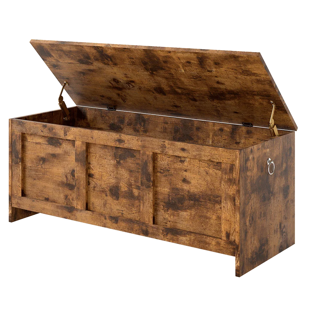 Levede Storage Bench Rustic Wooden Storage Cabinet-2050056909750407176